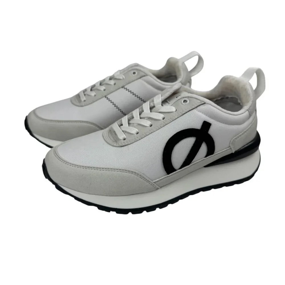 Loci NEW Fusion White Black Sneakers EU 36 / US Women's 6 Designer Vegan Lace Up
